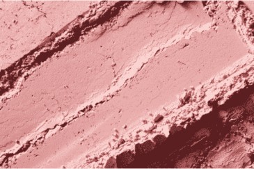 Closeup of pink makeup swatch