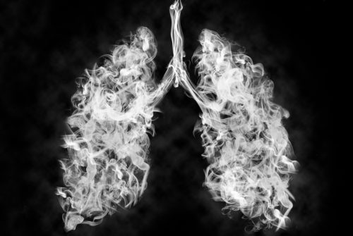 lung image made from vape smoke
