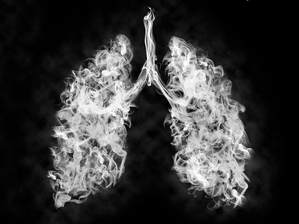 lung image made from vape smoke