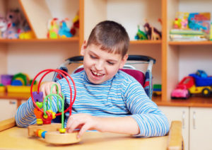 A child receives special education services at school