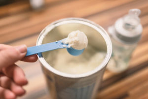 A can of baby formula