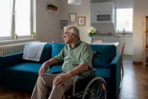 Disabled veteran in wheelchair