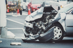 A car damaged from an accident 