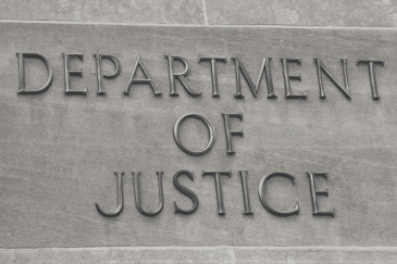 Department of Justice building sign