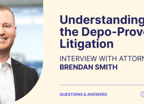 Graphic for an interview with Brendan Smith, a Depo-Provera lawsuit lawyer.