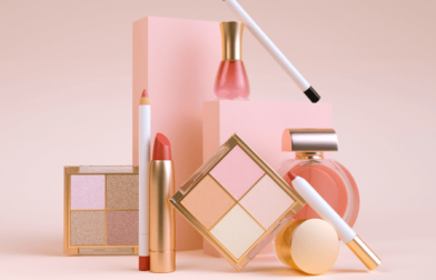 A collection of cosmetic products