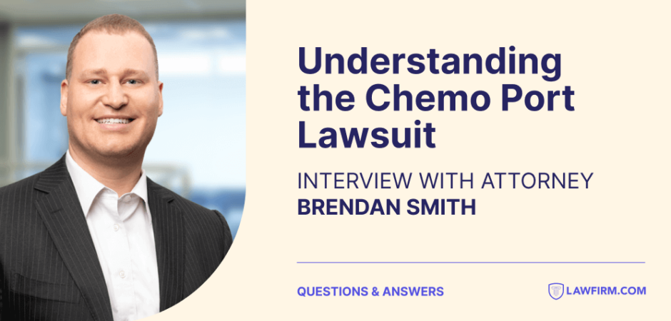 A headshot of chemo port lawsuit lawyer Brendan Smith